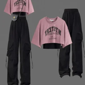 Women’s Crop Top & Baggy Cargo Pants Set