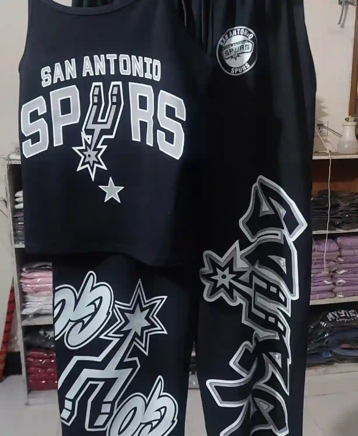 Basketball Fan Graphic Cami Top & Wide-Leg Pants 2-Piece Set